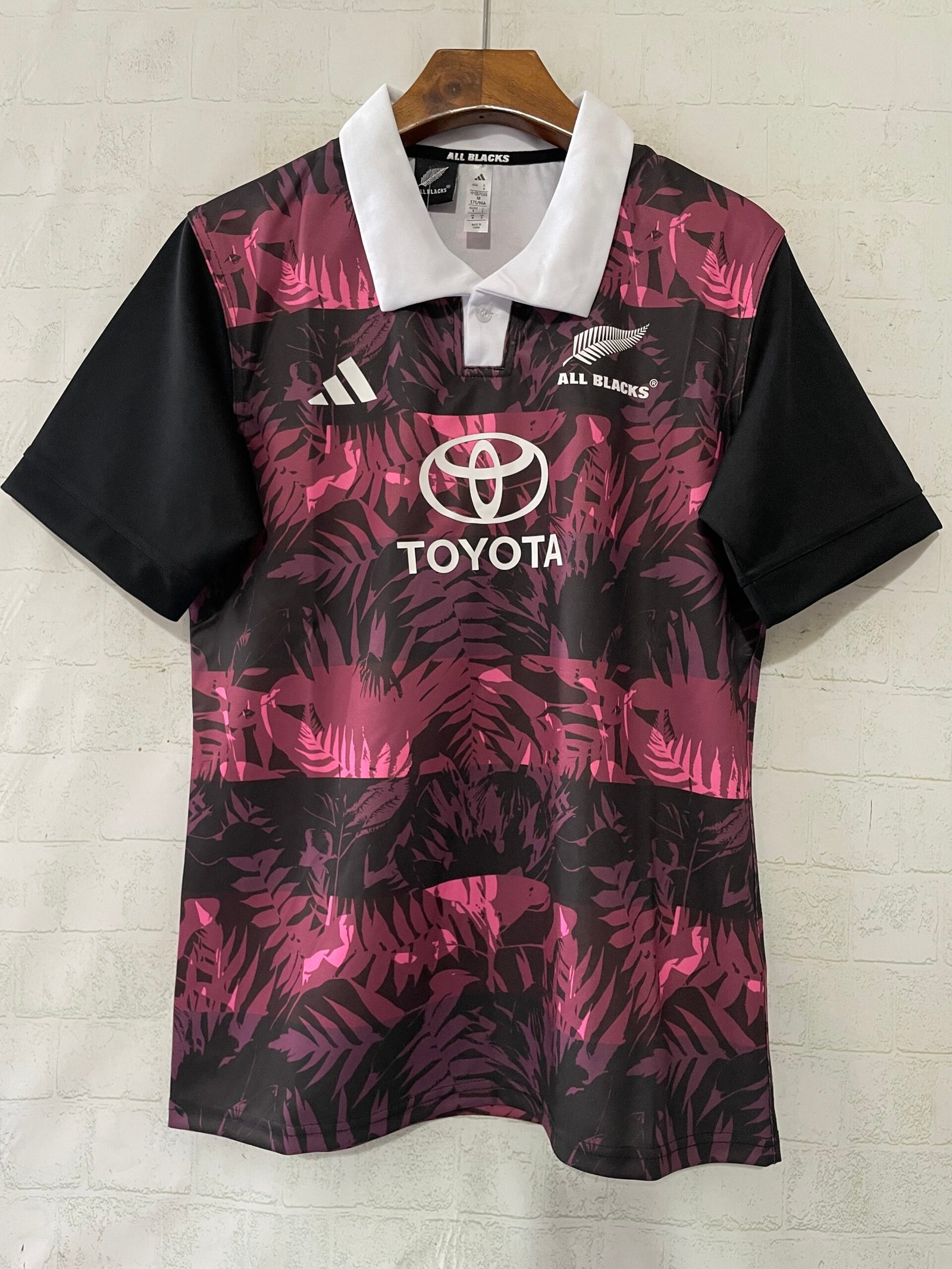 cb6a8ed3 2026-2027 All Black Pink Black Rugby Jersey - Image 1