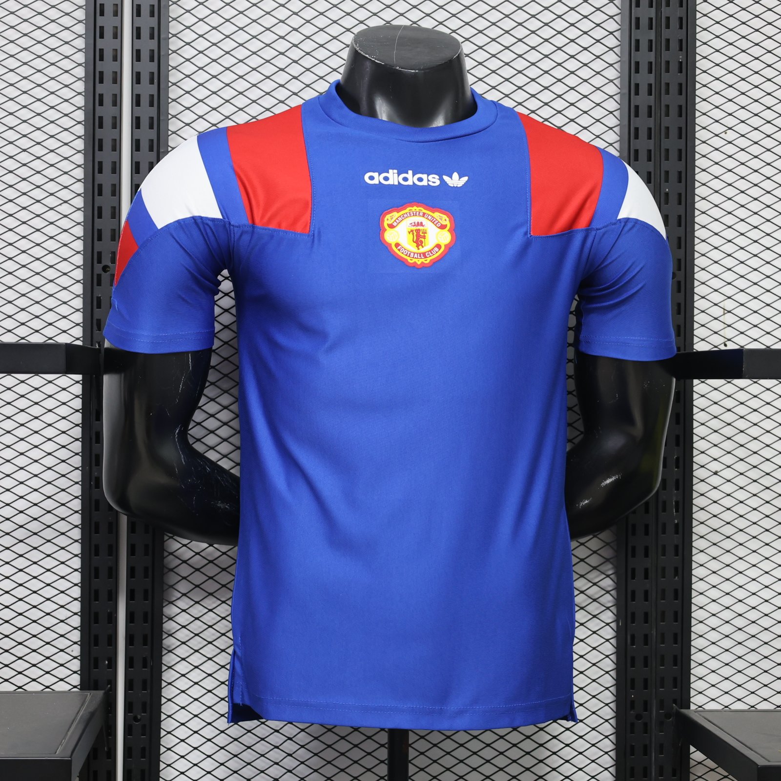 ddfb124a Retro version 26-27 Special Manchester United Blue Soccer Jersey AAA - Image 1