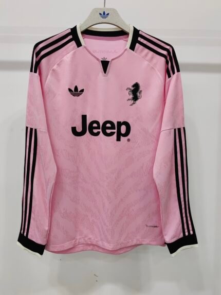 2026-27 Juventus Away Pink Long-sleeved  Soccer Jersey AAA