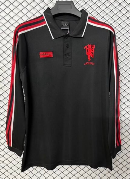 2026-2027 Manchester United Black Soccer Long sleeves Jersey AAA